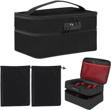 Discreet Lockable Storage Toy Bag Box Organizer Container Large, black 