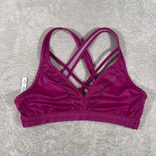 Victoria Sport Pink Strappy Cutout Sports Bra Medium Athletic Workout Yoga