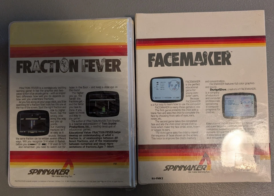 Atari 8-bit - Fraction Fever / Facemaker educational software - new - Image 3 of 3