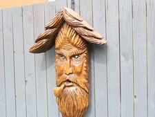 Wooden Bird House Nest Box Chainsaw Carved Poplar Rustic Garden Decoration