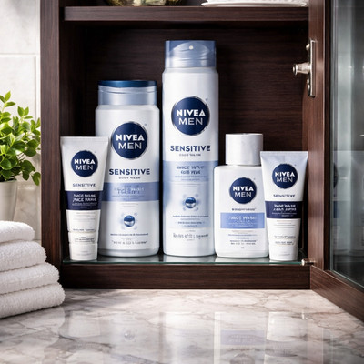 5 pc Nivea Men Everyday Essentials Set  Shave Gel Soothe Moisturize Body Wash