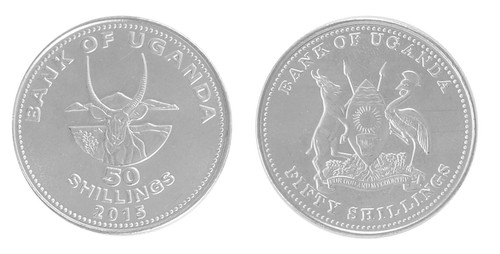 Uganda 50 Shillings, 2015, KM #66, Mint