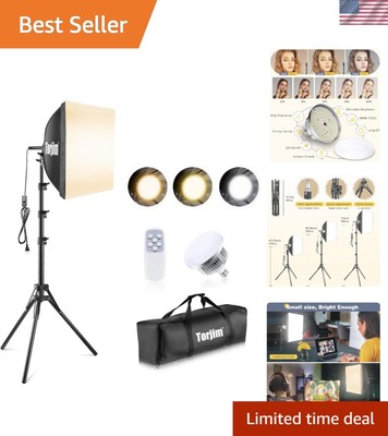 Versatile Softbox Photography Kit with Durable Aluminum Tripod & Remote Control