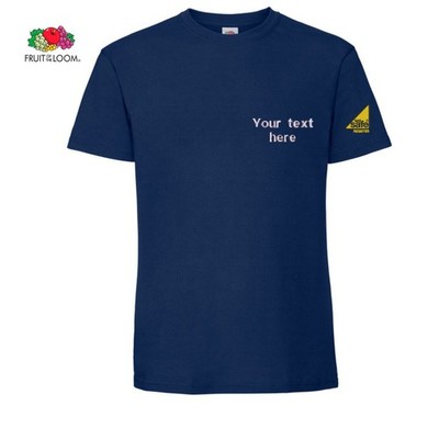 Gas Safe Plumber T-Shirt Fruit of Loom bestickte Ärmel personalisiert mit Text