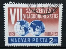 HUNGARY 1969 World Trade Unions Federation Congress. Set of 1. Fine USED. SG2485