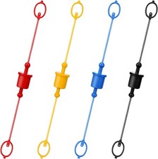 4 Sets 1/4 Hydraulic Hose Caps Quick Coupler Cover Male Dust Cap and Female ...