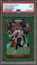 Joe Burrow 2020 Prizm Green Prizm Rookie RC Cincinnati Bengals #307 PSA 9