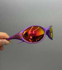Vintage Oakley Eye Jacket Polarized Ruby  Lenses Purple Frames Y2K