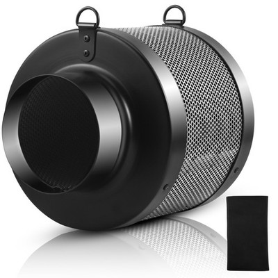 Neu 10cm Aktivkohlefilter Luft Kohlefilter Abluft Carbon Filter für Growzelt