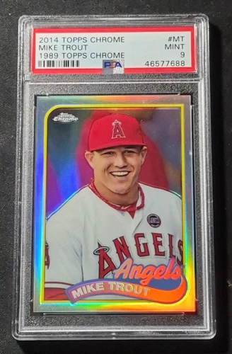 2014 Topps Chrome 1989 Topps Chrome Mike Trout PSA 9.