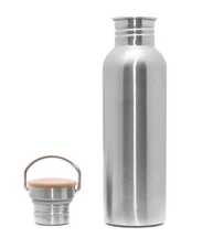 27oz Stainless Steel Water Bottle Bamboo Cap Environment Friendly. Non-insulated