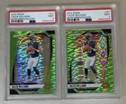 (2) Prizm Neon Green Pulsar Caleb Williams PSA 9