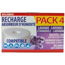 Recharge pour absorbeur d’humidité – 4 galets – Parfum Lavande – 4 × 450 g