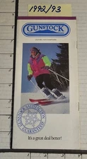 1992/93 GUNSTOCK, NH  SKI AREA BROCHURE W/TRAIL MAP.  MINT CONDITION.