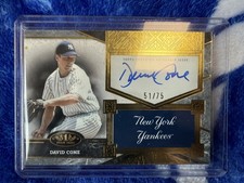 2025 Topps Tier One David Cone Top Shelf Auto #TSS-DC /75 Yankees Perfect Game