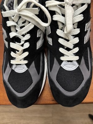 New Balance M990BK2 27.0㎝ New Balance 990v2 Heritage Sneakers Black Pewter Mens 13 Made In