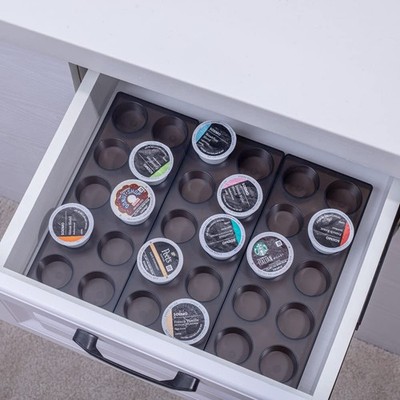 Coffee Pod Storage Organizer for Kitchen Drawer Holders 20 K CUP, Premium Pla...