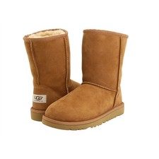 Toddler Ugg Australia Classic Short Sheepskin Lined Winter Boots, Chestnut