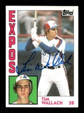 1984 Topps  232 Tim Wallach signed auto autograph  crisp blue sharpie JBN BXCP61