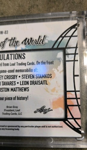 Ovechkin Patch 2021-22 Leaf Art Of Hockey 8 Wonders of the World #8WW-03 Crosby - Picture 6 of 6