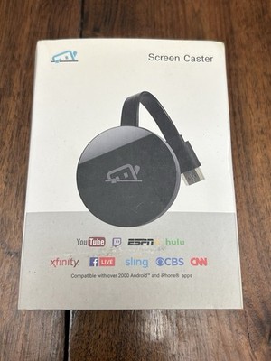 Screen Caster Streaming Device Mirror your Smart Devices (iPhone, Android) New