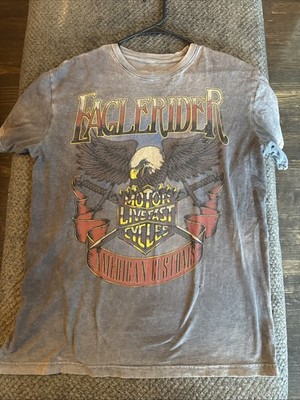 Y2K Affliction Eaglerider Motorcycles Shirt Mens XL Grunge Distressed Faded