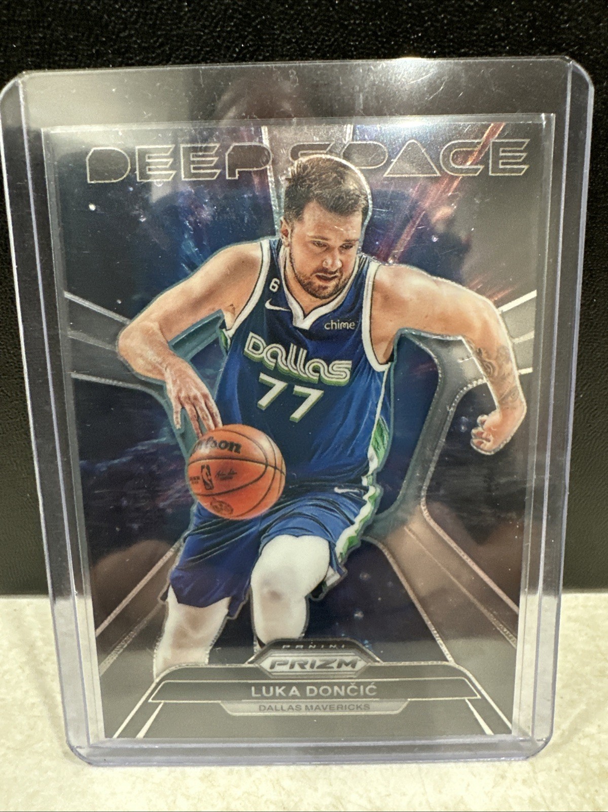 2023-24 Panini Prizm #6 Luka Doncic Deep Space Dallas Maverick’s E1