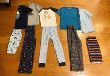 Boys Size 7 And 7/8 Pajamas Lot Set Of 5