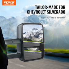 Towing Mirrors For 2014-2018 Silverado Gmc Sierra Power Heat Led Signal Black