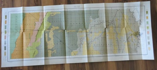 1903 Antique Map North Dakota Fargo Haggart Everest Durbin 40X15 #4286