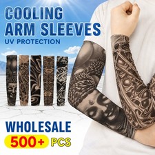 5-500x Cooling Tattoo Arm Sleeves UV Sun Protection Cover Sports Golf Men Women