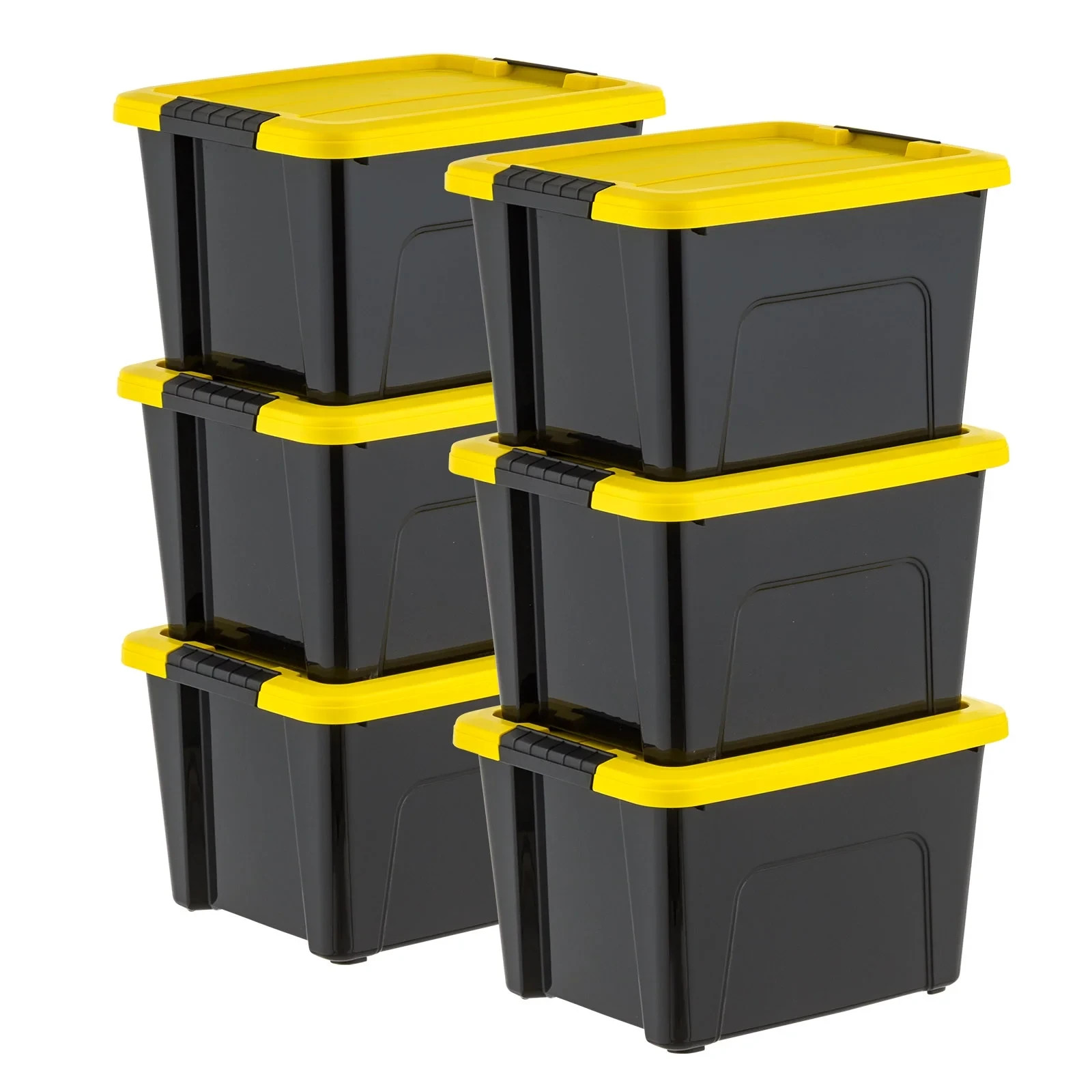 IRIS 20 Qt. Plastic Storage Bins with Lids, Stackable Storage Containers, Totes,