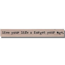 Rubber Stamp, Live Your Life, Words Phrase Happy Birthday Age Saying Greeting sm