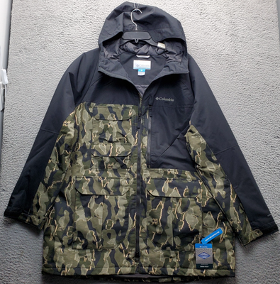 Columbia OMNI-TECK カモフラ　スノーボードウェア 男性用 Columbia Coreshot Waterproof Ski Jacket Mens XL Multi Printed Omni
