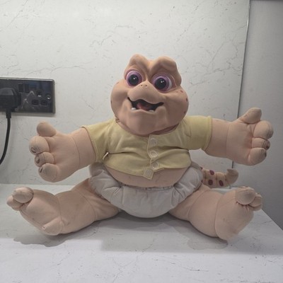 Disneys Dinosaurier sprechendes Baby Sinclair elektronisches Stofftier Hasbro 1991 BESCHÄDIGT