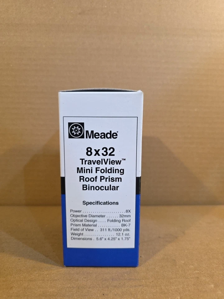 Meade TravelView Binoculars 8×32, 1000 yd Field of View *NIB* - Image 3 of 4