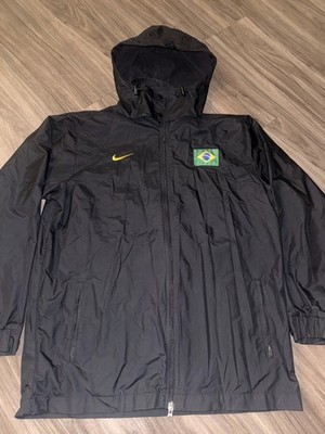 Brazil Rain Jacket 2014 Black Nike Training Rain Coat sz Large | eBay