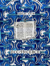 Lapais African Wax Print Fabric East Congo Baptist Churches Bible 6 yds 5.49 M