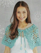 SNOW ANGEL WRAP SHAWL 3 SIZES WOMEN'S CROCHET PATTERN INSTRUCTIONS
