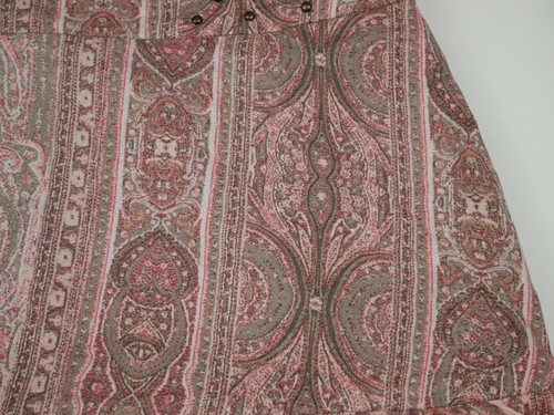 vintage 2000s y2k mini pink boho stud paisley short frill micro skirt small 10 - Picture 4 of 9