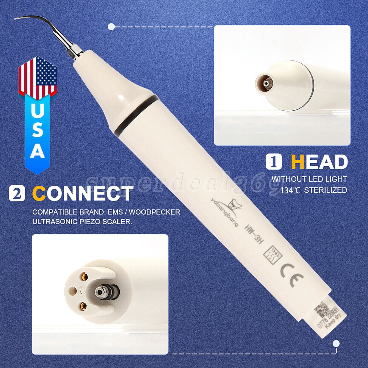 Ultrasonic Piezo Scaler Handpiece fit EMS SKYSEA Cavitron / 5