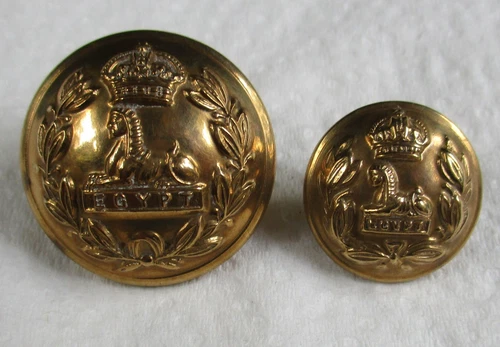 2x British Army:"LANCASHIRE FUSILIERS BRASS BUTTONS" (26mm-18mm, WW1-WW2 Era)