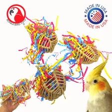 Bonka Bird Toys 2405 Pk3 Stuffed Vine Lanterns Foot Talon Craft Part Bird Toys