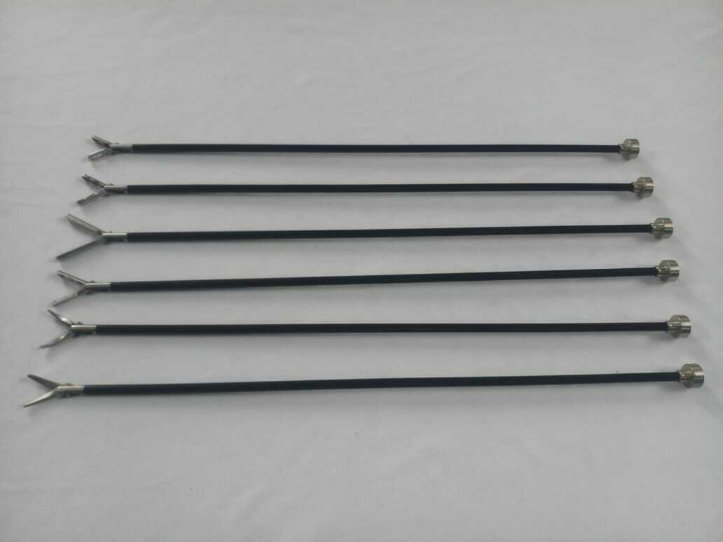 Laparoscopic Trocar Grasper Fenestrated Alligator Inserts With Handle ...