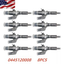 8x Diesel Fuel Injectors Fit 2001 2002 2003 2004 6.6l Duramax Lb7 0445120008