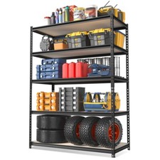 WORKPRO 5-Tier Metal Garage Shelving 48"x 24"x 72" Storage Rack Heavy Duty Shelf