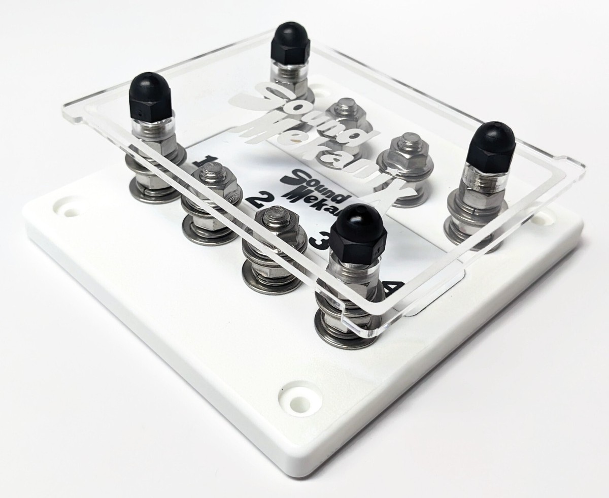 Heavy Duty Quad (4 Spot) Bolt ANL Fuse Holder - Pass Thru - Made In USA - Foto 12