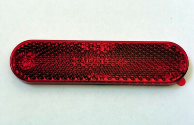 Universal reflector cat's eye reflector red motorcycle car rounded 95x23 mm