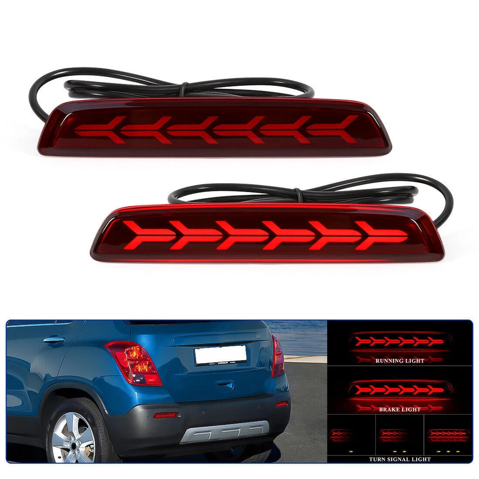 Reflector de parachoques LED para Chevrolet Trax 2013-2016 luz antiniebla trasera intermitente Foto 4 de 4