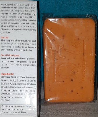 Savon à La Carotte Exfoliant Et éclaircissant - 100g, Pour Visage Et Corps, Neuf